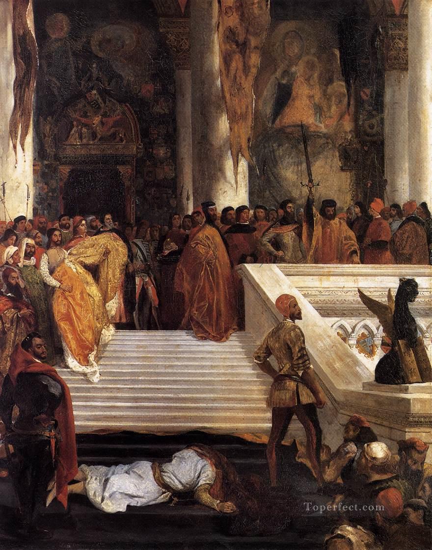 The Execution Doge Marino Faliero Romantic Eugene Delacroix Oil Paintings